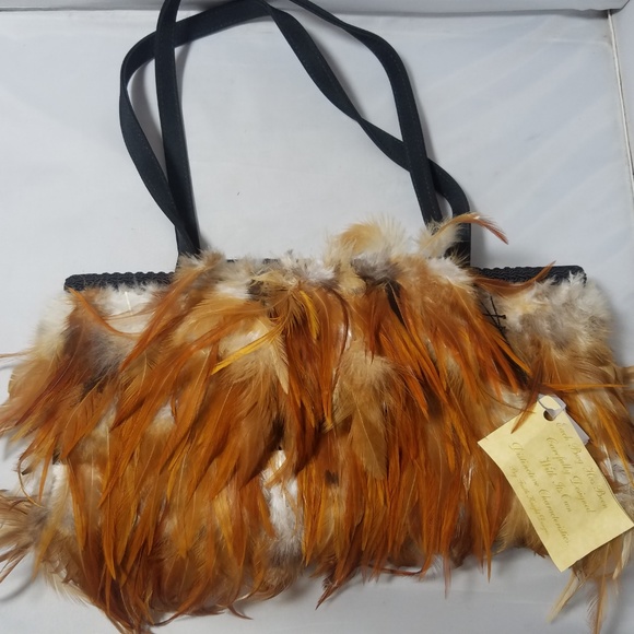 NWT Faith Knight Designs Handmade Feather Purse - Picture 2 of 8